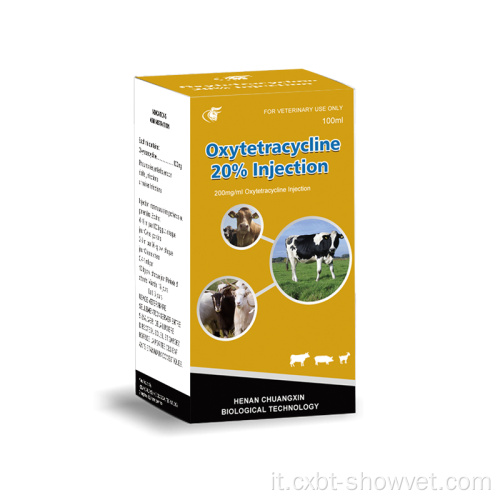 Iniezione veterinaria da 100 ml 20% di ossitetraciclina